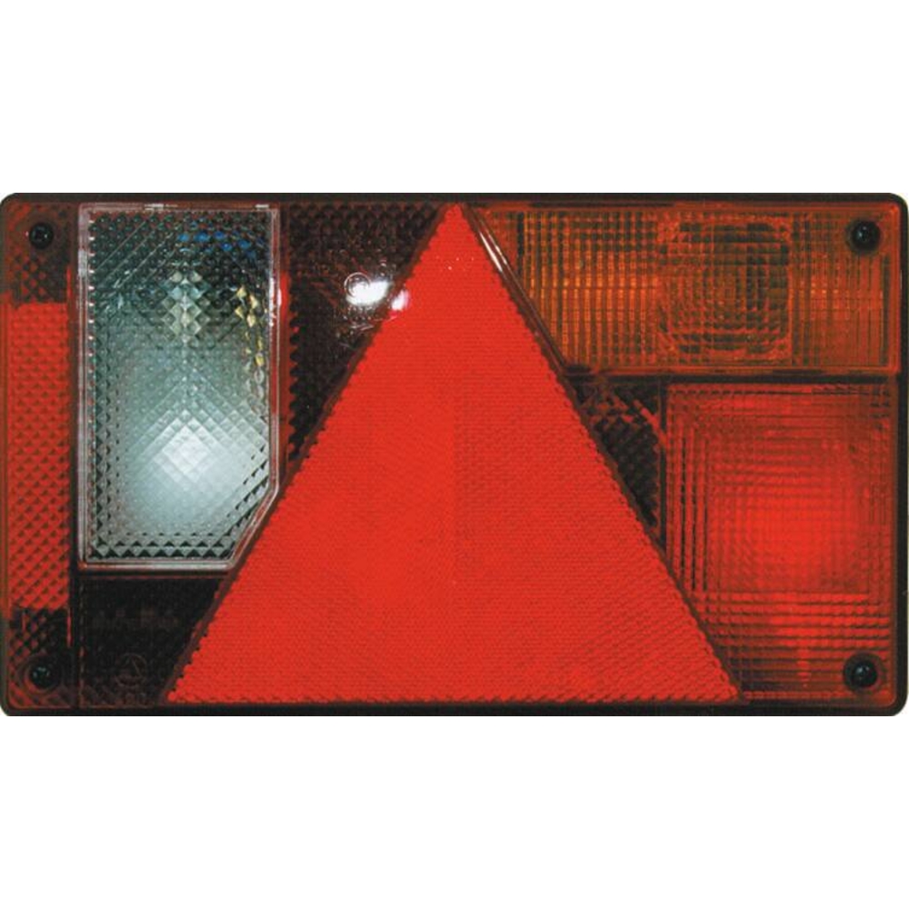Feu arrière rectangle droit 12V 6 fonctions 235x135mm - SODIFLASH - 19005