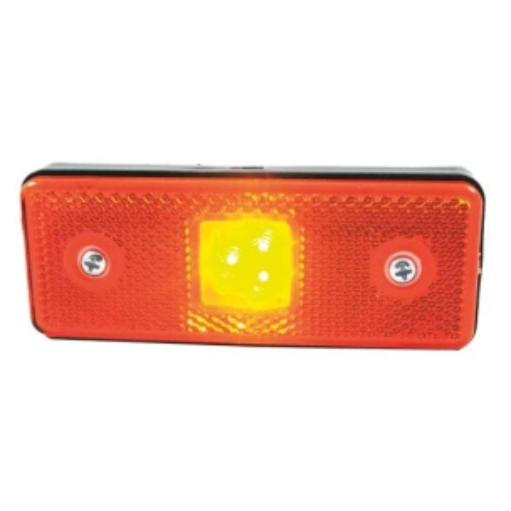 CATADIOPTRE RECTANGULAIRE ORANGE 110X41 A LED SOUS COQUE - SODIFLASH - 19038