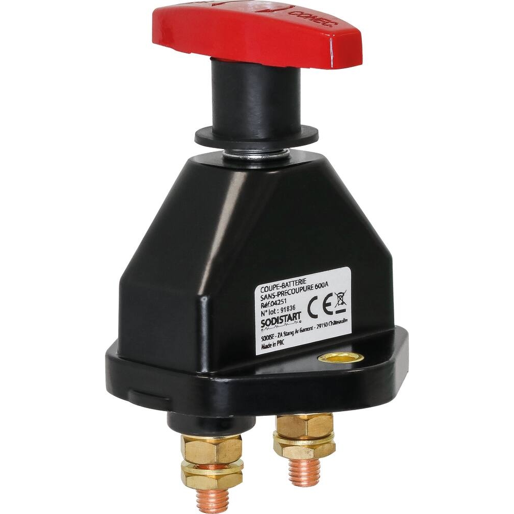 Coupe-batteries à poignée 24V 600A M10 - DRAKKAR - 19084