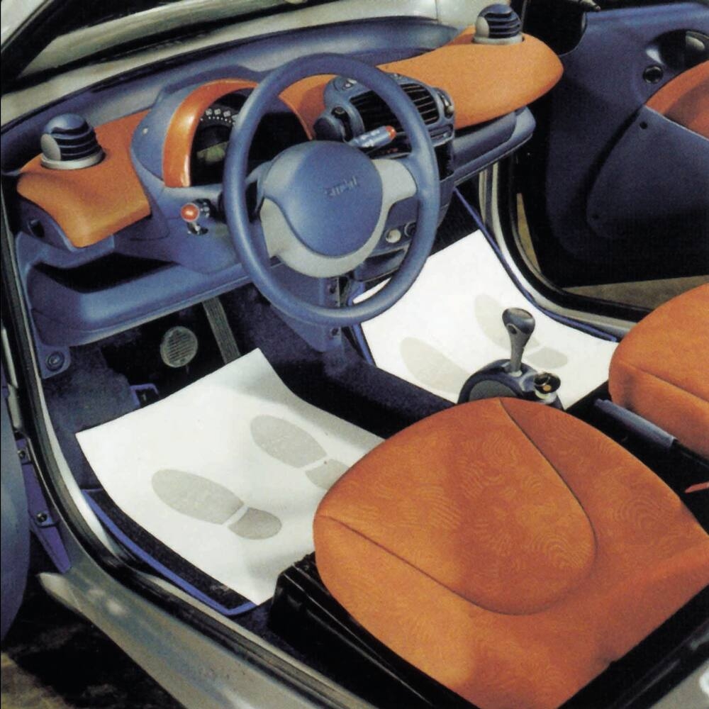 Tapis de sol papier 80g 450x350mm pour voiture - boîte de 500 pcs - 19176