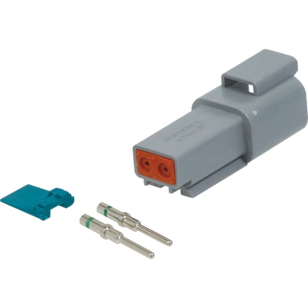 KIT 1 CONNECTEUR MALE 2 VOIES SERIE DT - ETANCHE - 19500