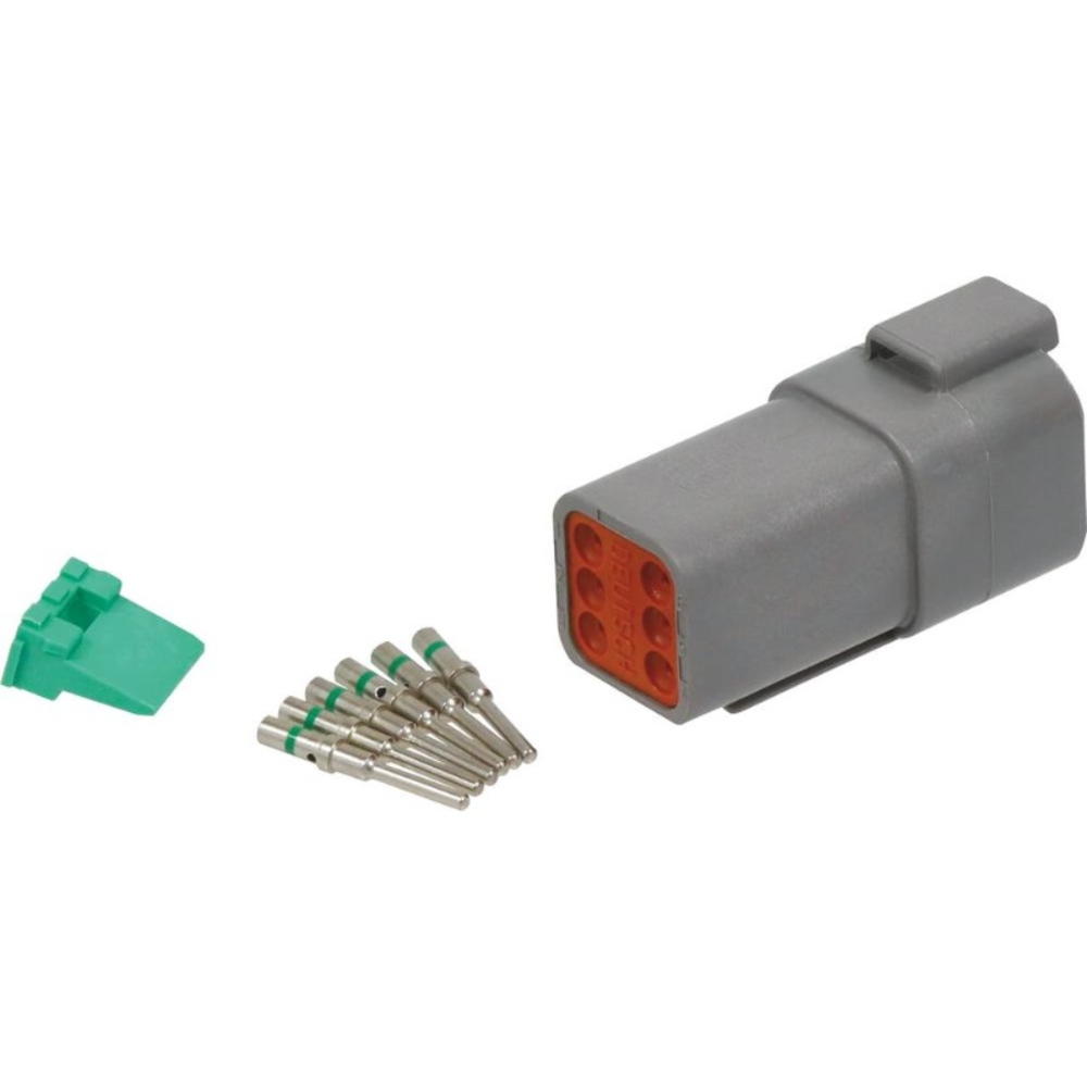 Kit 1 connecteur mâle 6 voies série DT - ETANCHE - 19506