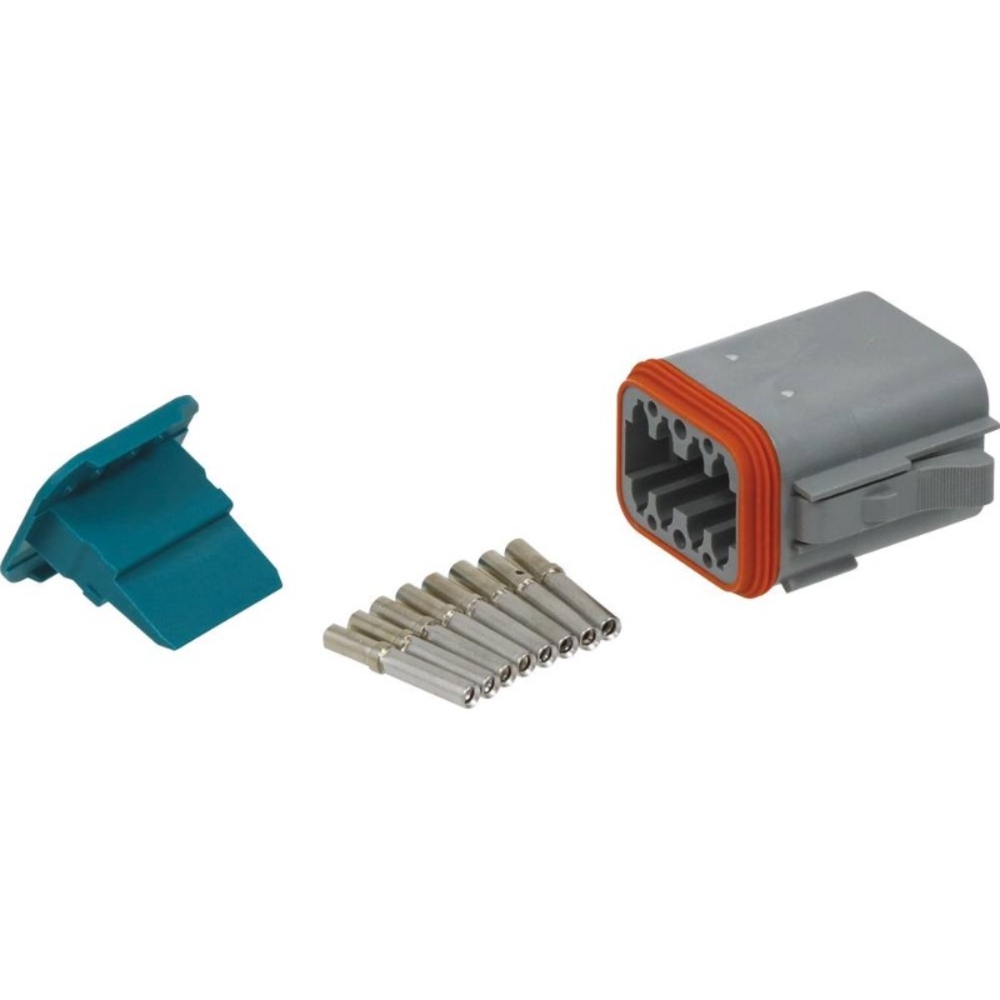 KIT 1 CONNECTEUR FEMELLE 8 VOIES SERIE DT - ETANCHE - 19510