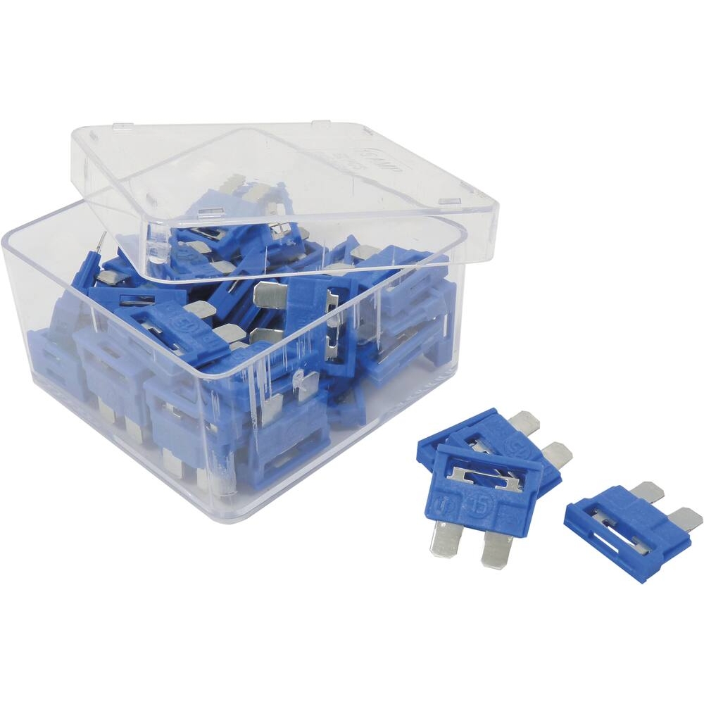 Fusible enfichable lumineux 15A bleu - lot de 25 pcs SODELEC - 19587
