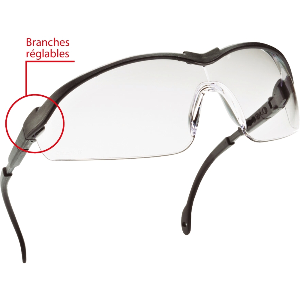 Lunettes de protection incolore avec branches réglables CLIMAX - 19646