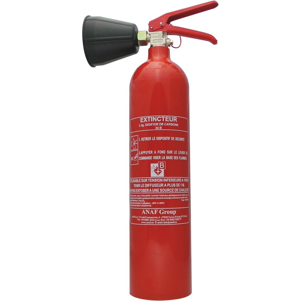 Extincteur à CO²/ dioxyde de carbone 2Kg ANAF - 20222