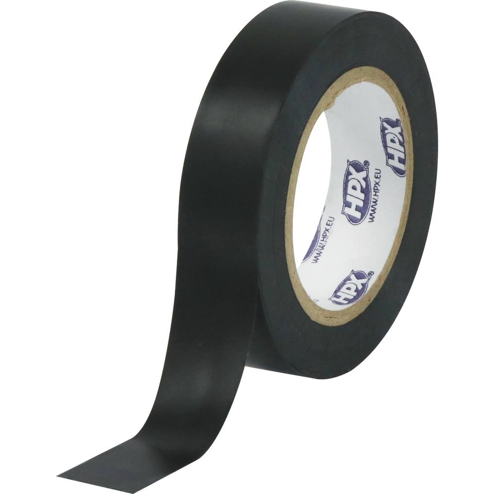 Ruban adhésif isolant PVC noir 15mmx10m - Lot de 10 - HPX - 20350.10