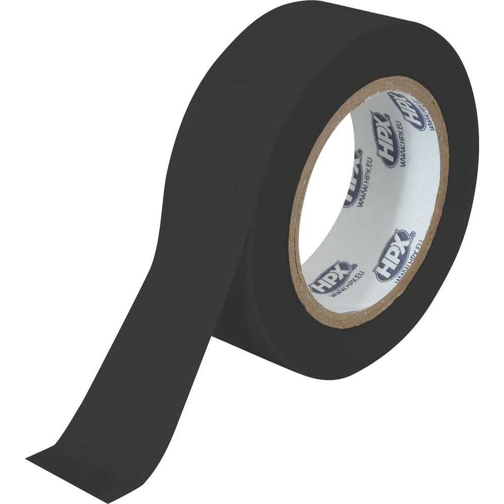 Ruban adhésif isolant PVC noir 19mmx10m - Lot de 10 - HPX - 20352.10
