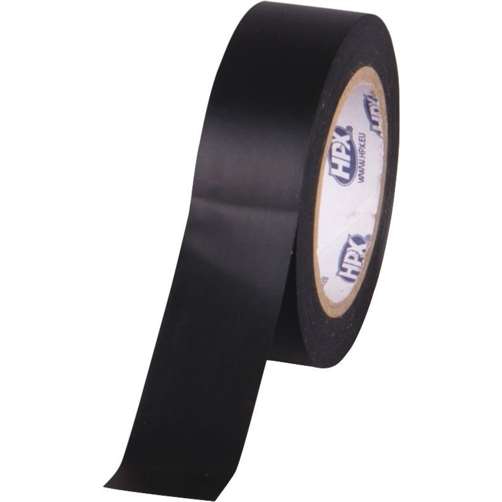 Ruban adhésif isolant PVC noir 19mmx20m - Lot de 10 - HPX - 20362.10