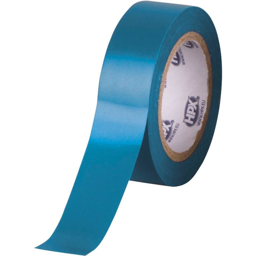 Ruban adhésif isolant PVC bleu 19mmx20m - Lot de 10 - HPX - 20364.10