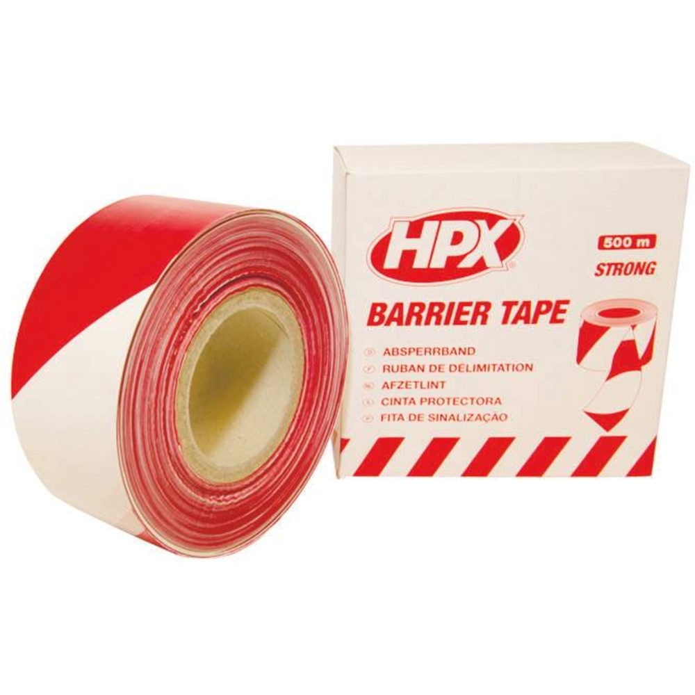 Ruban de délimitation de zone rouge/blanc 70mmx500m HPX - 20418