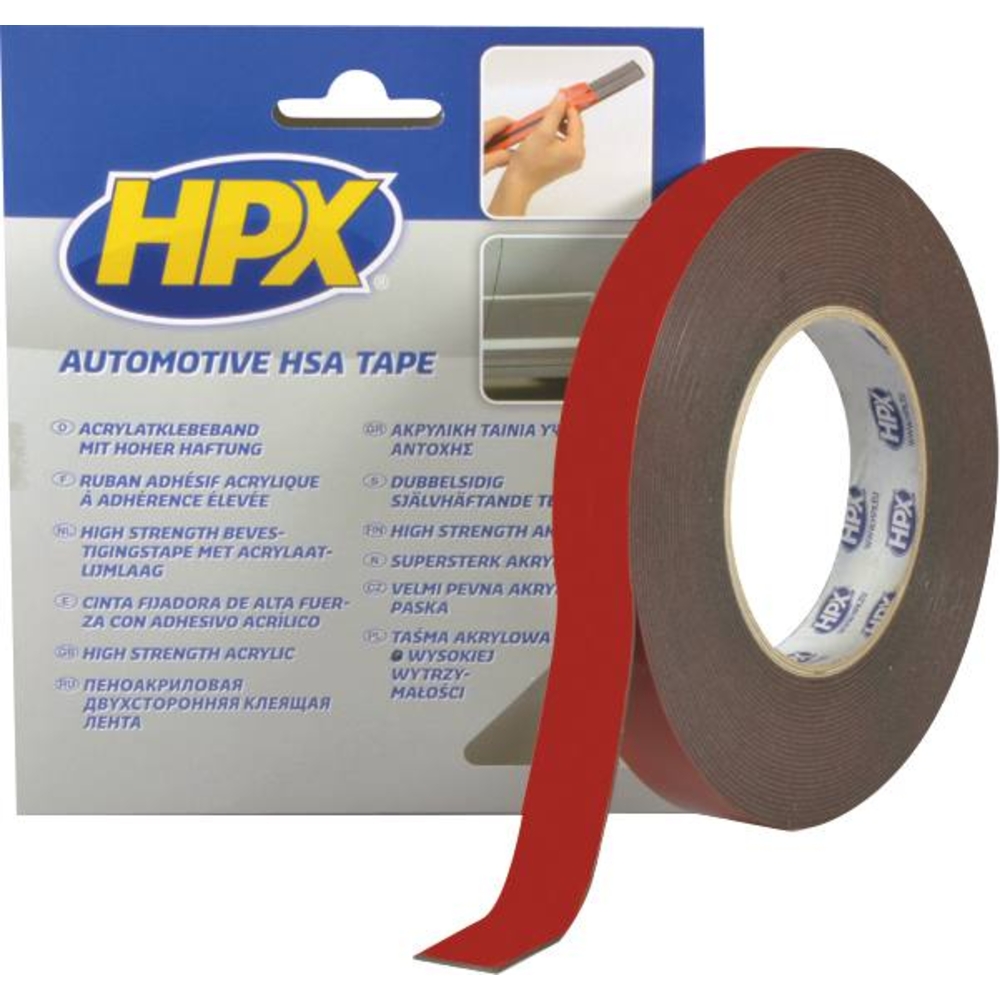 Ruban adhésif double face noir 19mmx10m 47N HPX - 20438