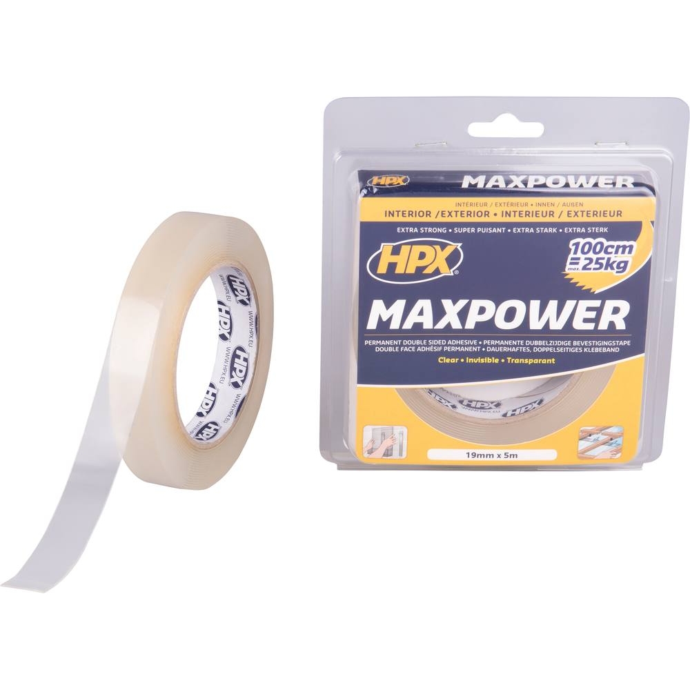 Ruban adhésif double face transparent 19mmx2m 29N - HPX - 20444