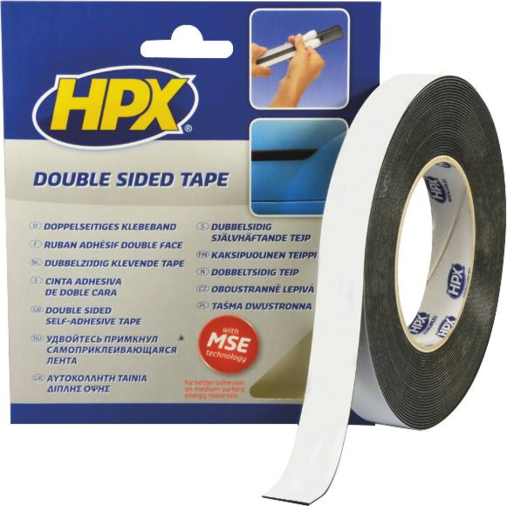 Ruban adhésif double face noir 19mmx2m 25N HPX - 20448