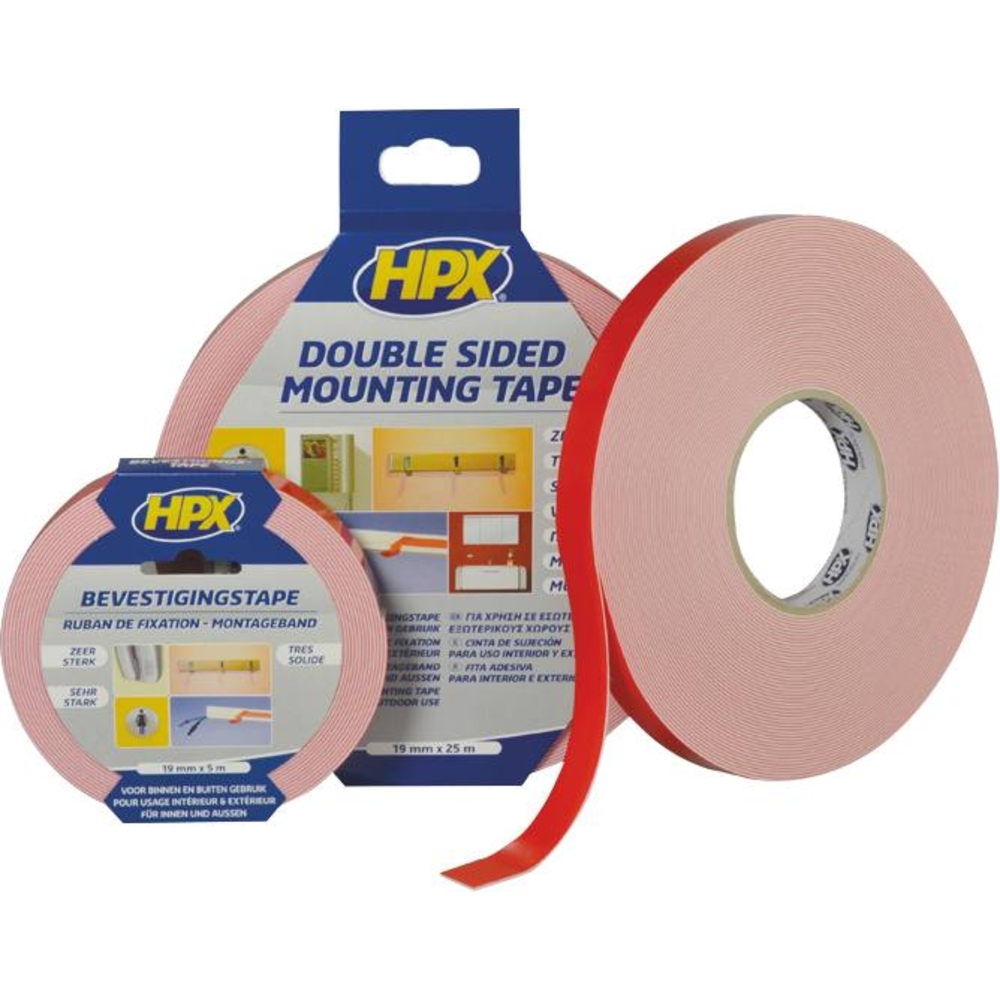 Ruban adhésif double face blanc 19mmx5m 20N HPX - 20450