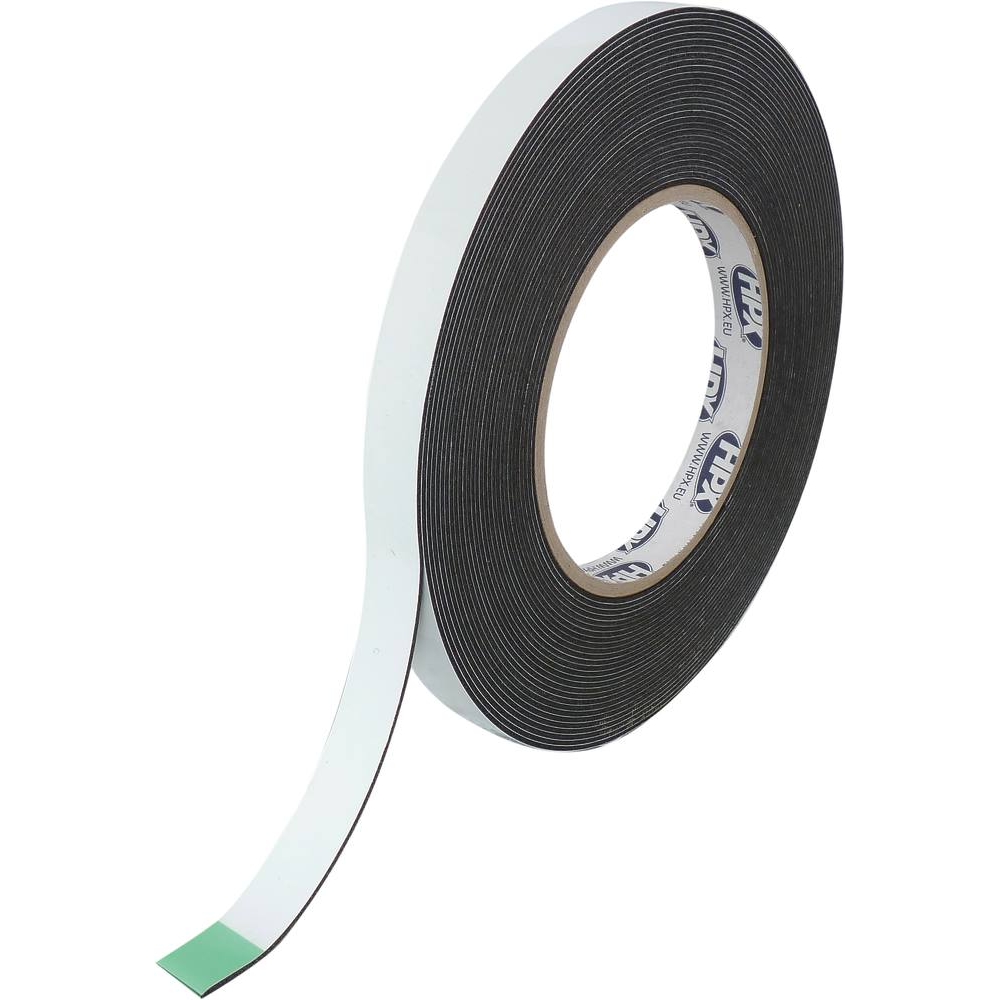 Ruban adhésif double face noir 12mmx10m 25N HPX - 20506