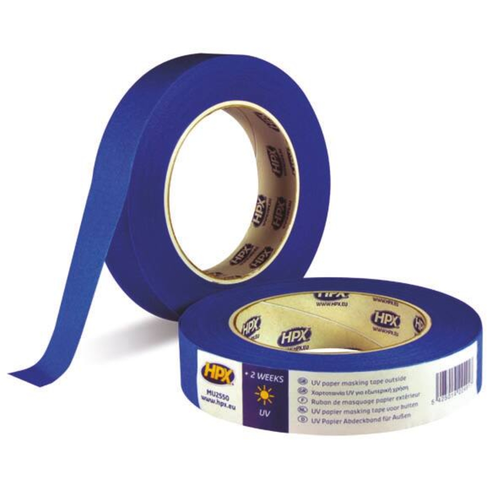 Ruban de masquage 60°C bleu résiste au UV 25mm - rouleau de 50m HPX - 20522