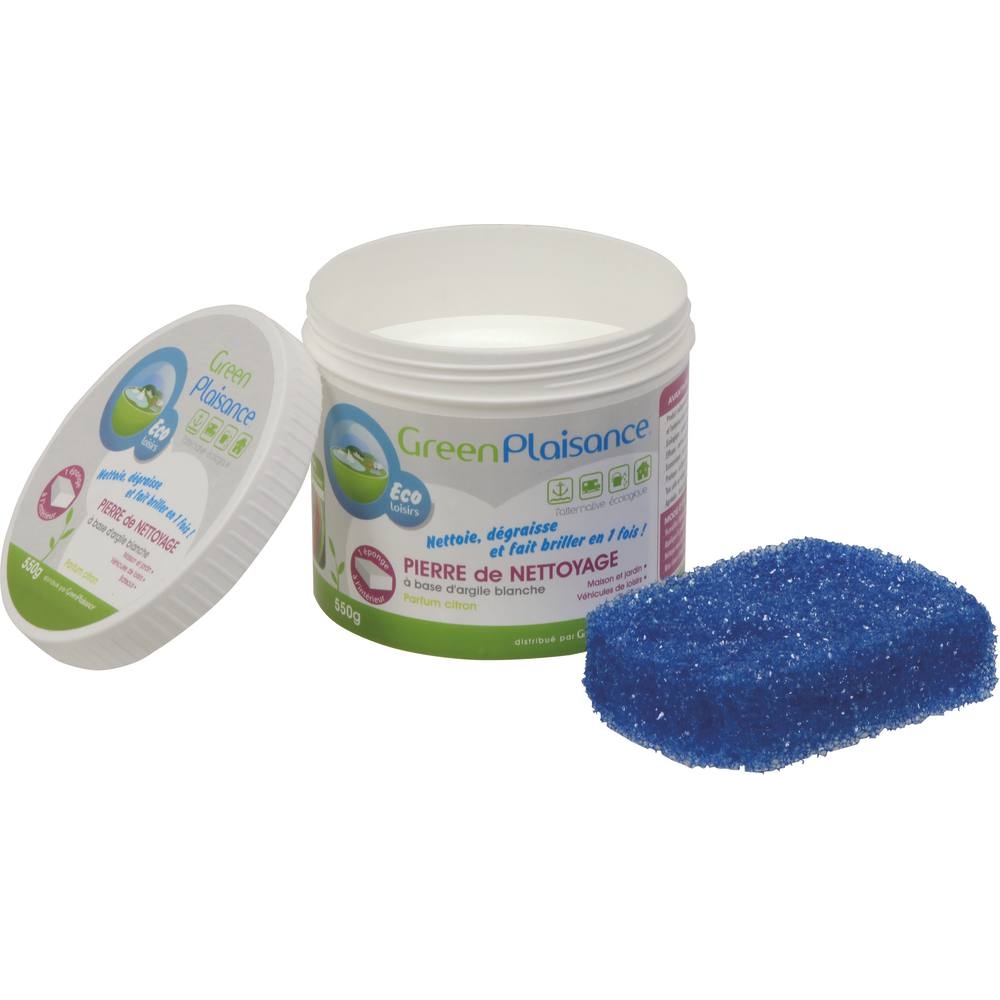 Pierre de nettoyage universelle - pot de 550g avec éponge GREEN PLAISANCE - 20547