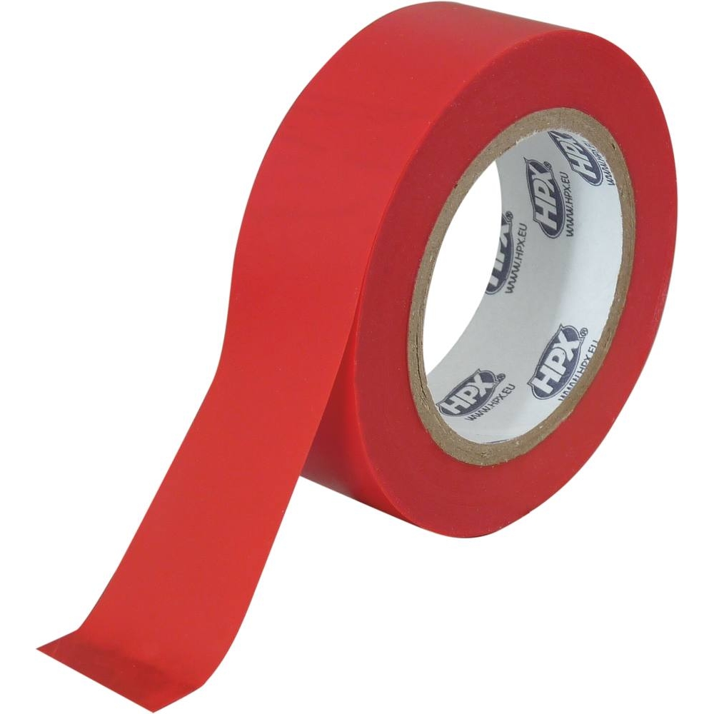 Ruban adhésif isolant PVC rouge 19mmx10m HPX - 20560