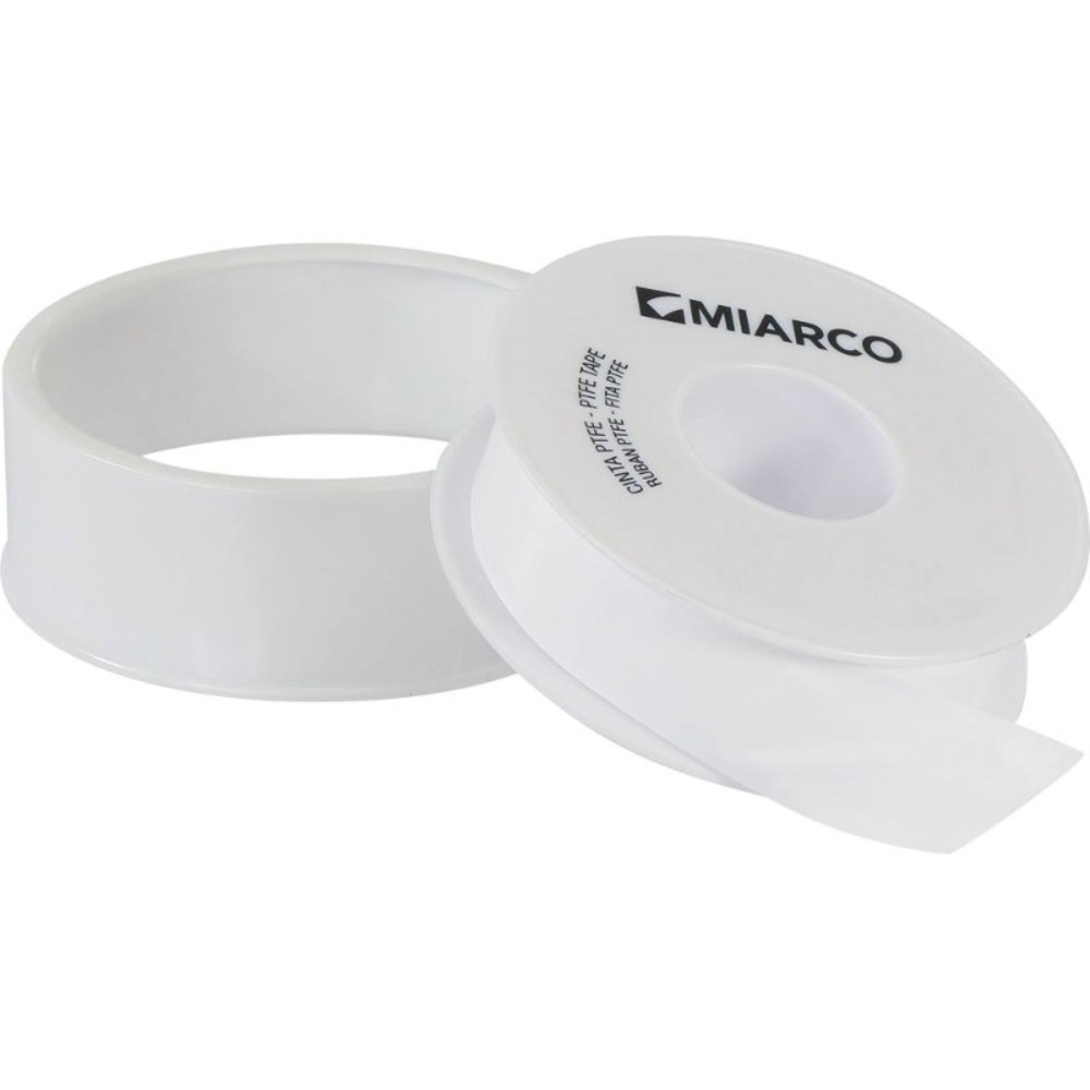 Ruban au ptfe blanc 12mmx12mx0.1mm homologue gaz MIARCO - 20568