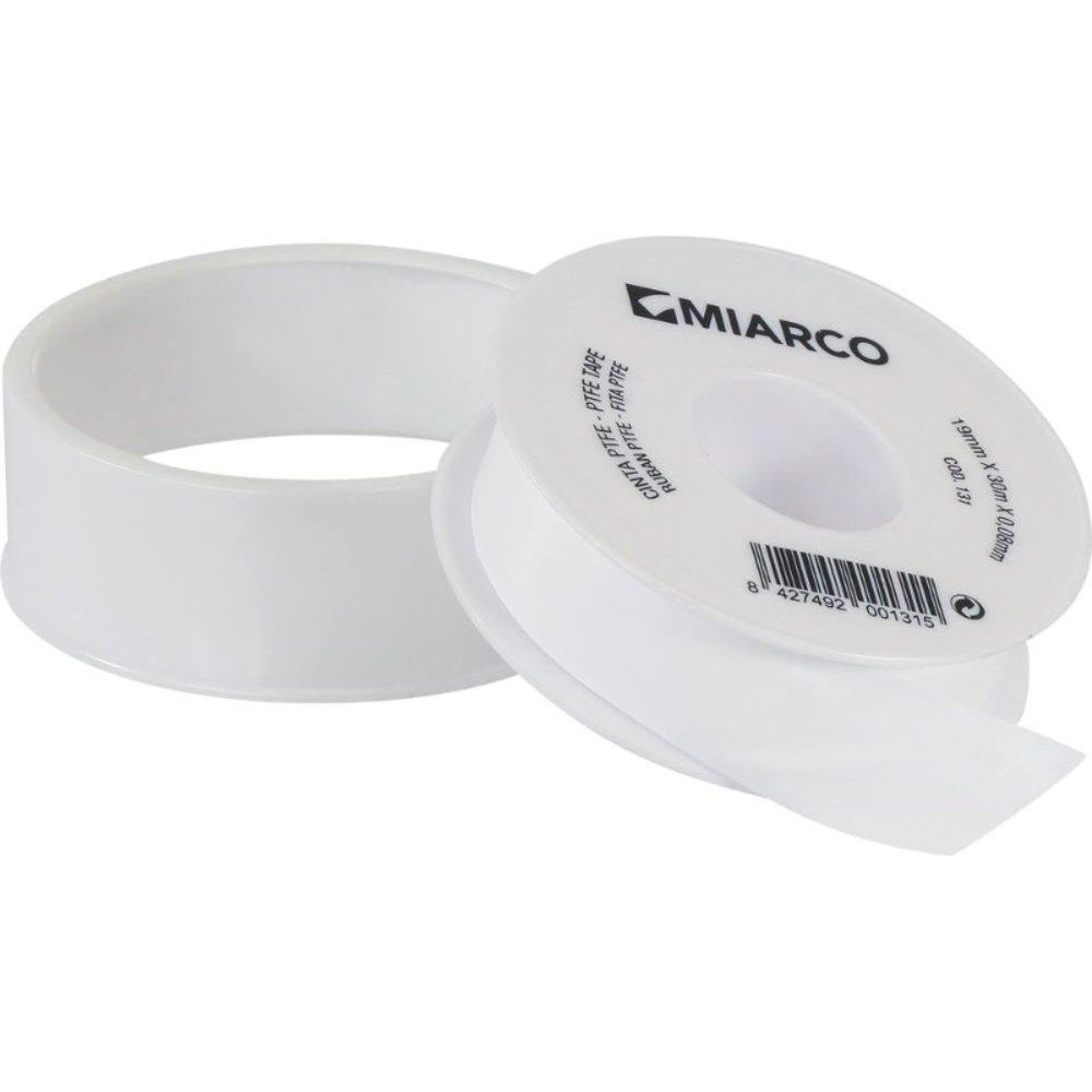 Ruban au ptfe blanc 19mmx30mx0.08mm MIARCO - 20570