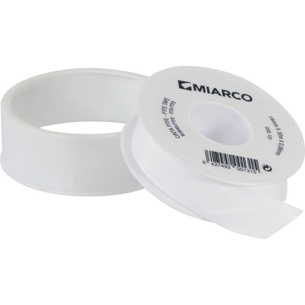 Ruban au ptfe blanc 19mmx30mx0.08mm MIARCO - 20571