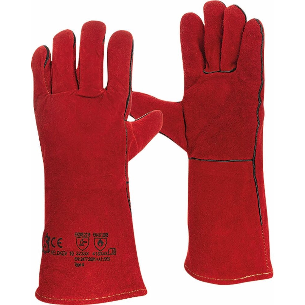 GANT SOUDEUR ROUGE CROUTE-DOUBLE - 21106