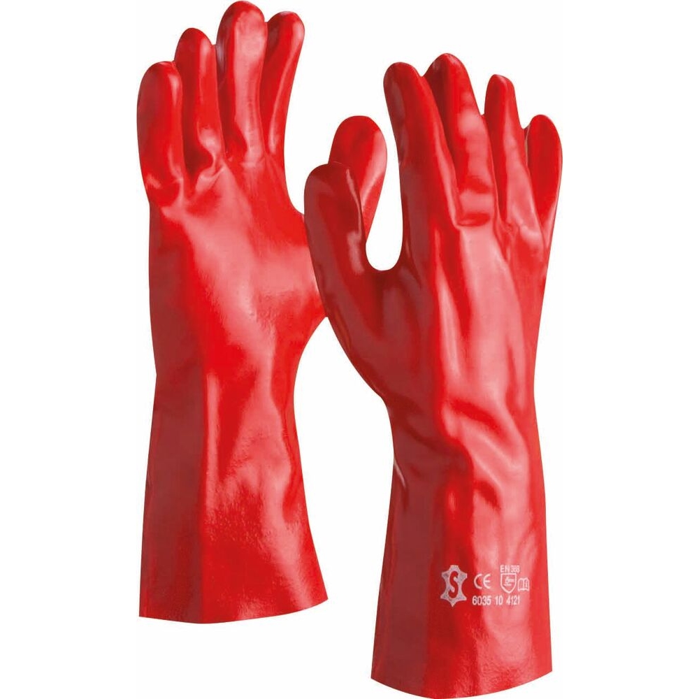 GANT -L 36CM- TOUT ENDUIT PVC ROUGE - 21166