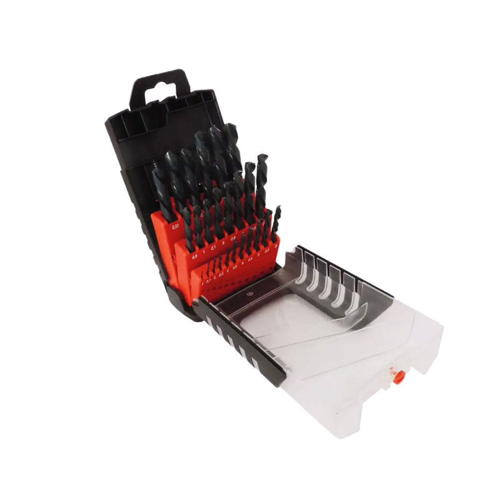 Coffret PVC de 25 forets métaux HSS taillés meulés de 1 à 13mm DRAKKAR TOOLS - 22228