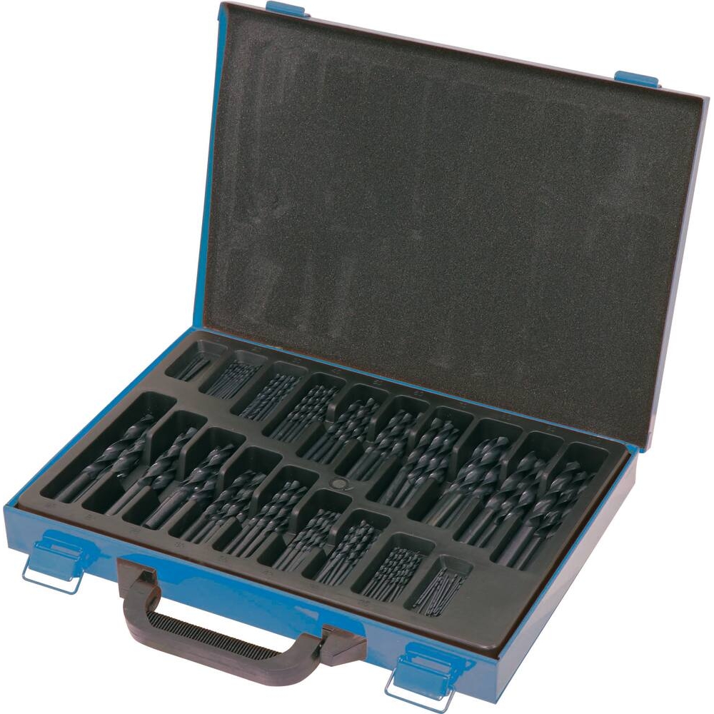 Valise métallique 170 forets métaux HSS laminés de 1 à 10mm STILKER - 22237