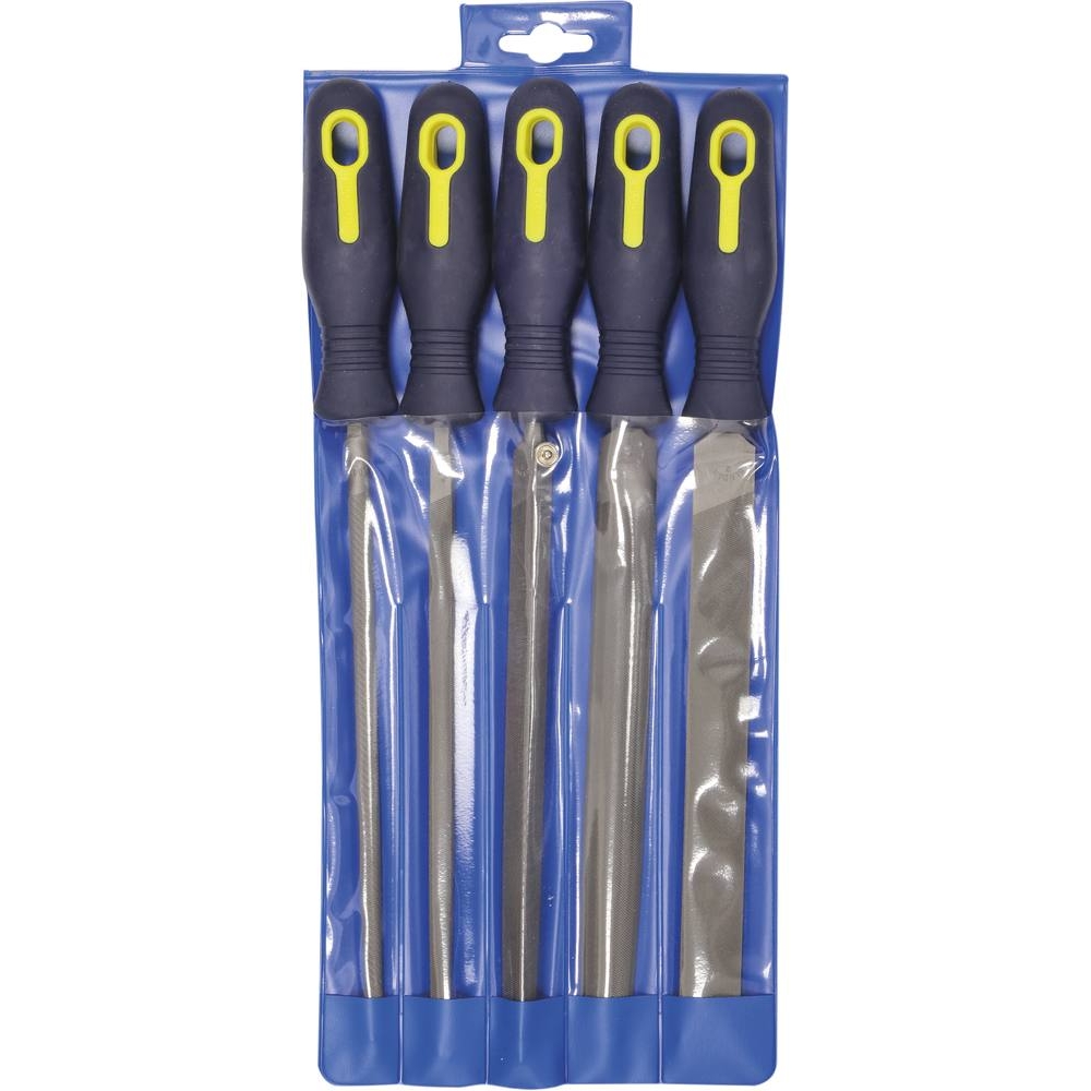 Limes avec manche 200mm - pochette de 5 pcs DRAKKAR TOOLS - 22390