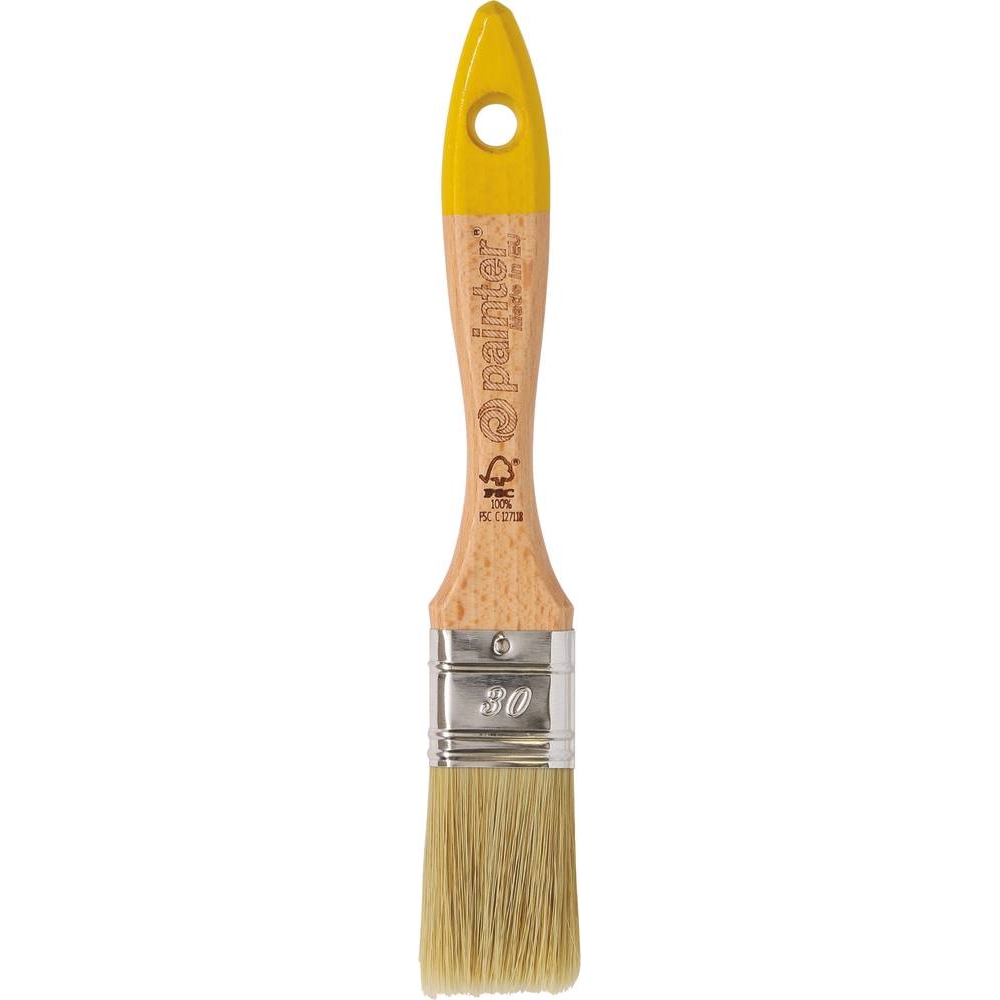 Pinceau queue de morue acrylique à manche bois vernis 30mm DRAKKAR TOOLS - 22510