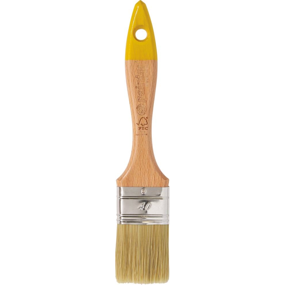 Pinceau queue de morue acrylique à manche bois vernis 40mm DRAKKAR TOOLS - 22511