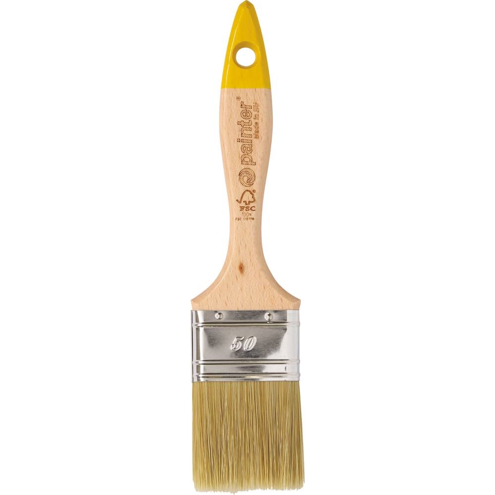 Pinceau queue de morue acrylique à manche bois vernis 50mm DRAKKAR TOOLS - 22512