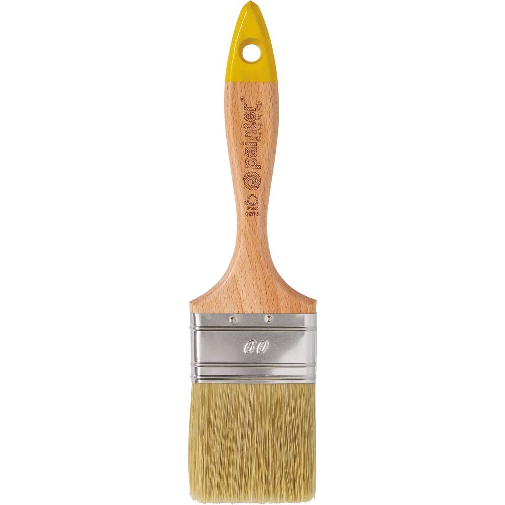 Pinceau queue de morue acrylique à manche bois vernis 60mm DRAKKAR TOOLS - 22513