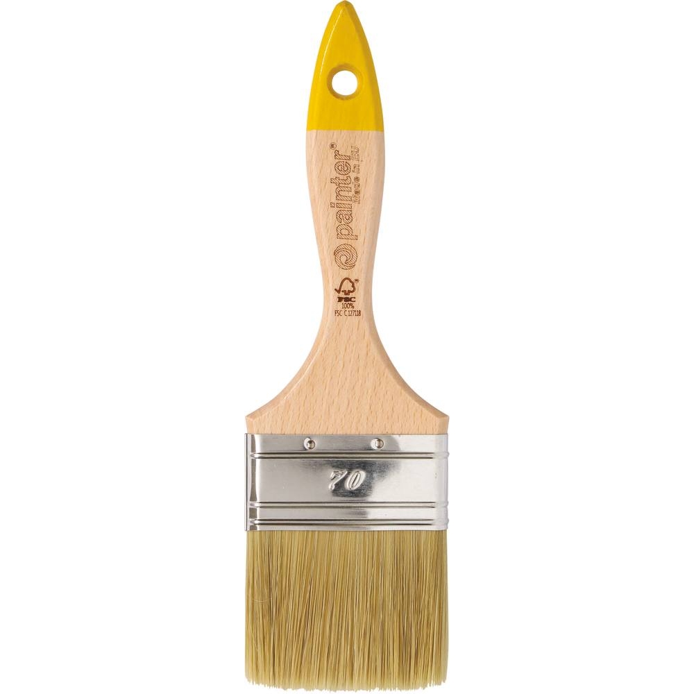 Pinceau queue de morue acrylique à manche bois vernis 70mm DRAKKAR TOOLS - 22514