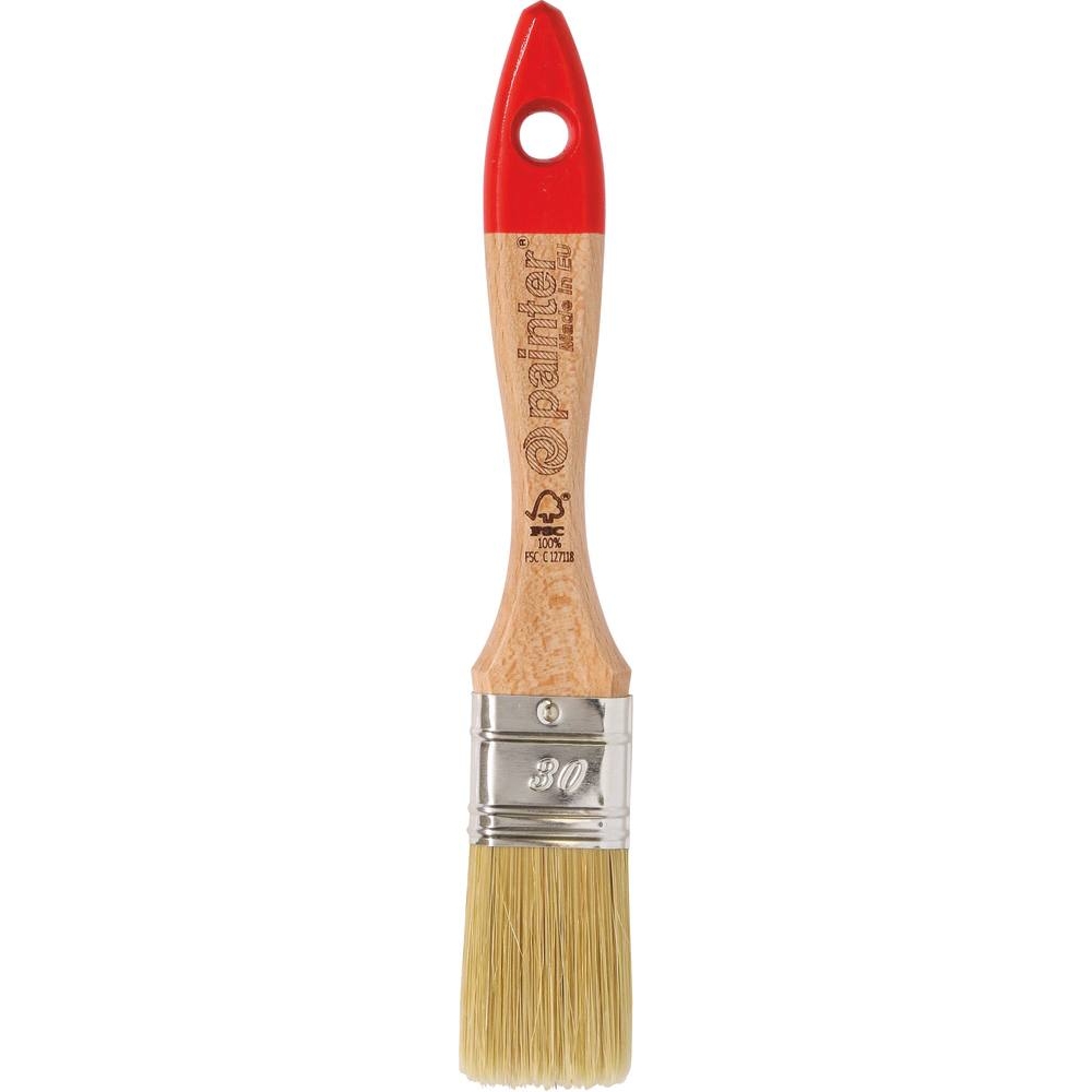 Pinceau queue de morue glycéro à manche bois 30mm DRAKKAR TOOLS - 22520