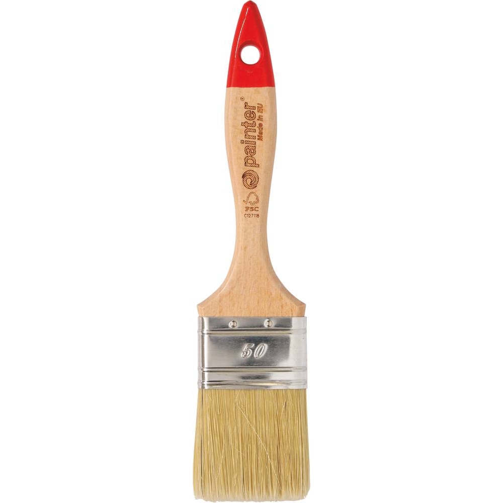 Pinceau queue de morue glycéro à manche bois 50mm DRAKKAR TOOLS - 22522