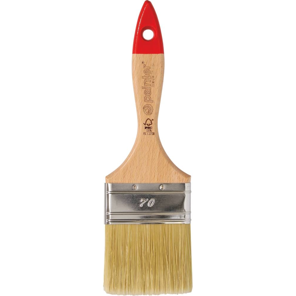 Pinceau queue de morue glycéro à manche bois 70mm DRAKKAR TOOLS - 22524