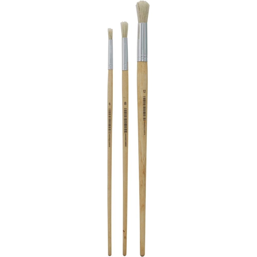 Pinceau rond acrylique 6-8-12mm - lot de 3 pcs DRAKKAR TOOLS - 22600