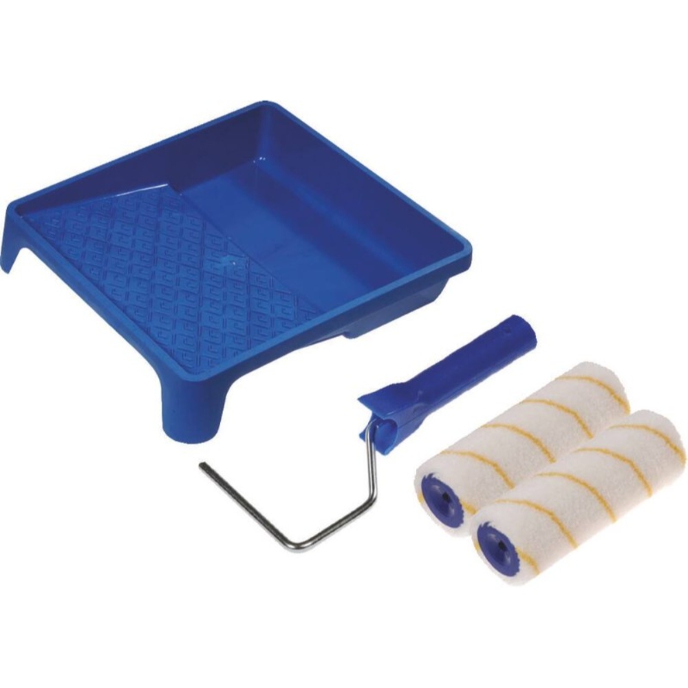 Lot 2 rouleaux mur/plafond 18cm+1 poignee + 1bac support - 22608