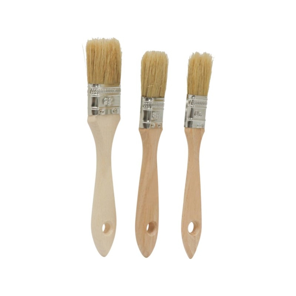 Lot de 3 pinceaux queue de morue acryl. 20/25/36mm DRAKKAR TOOLS - 22616