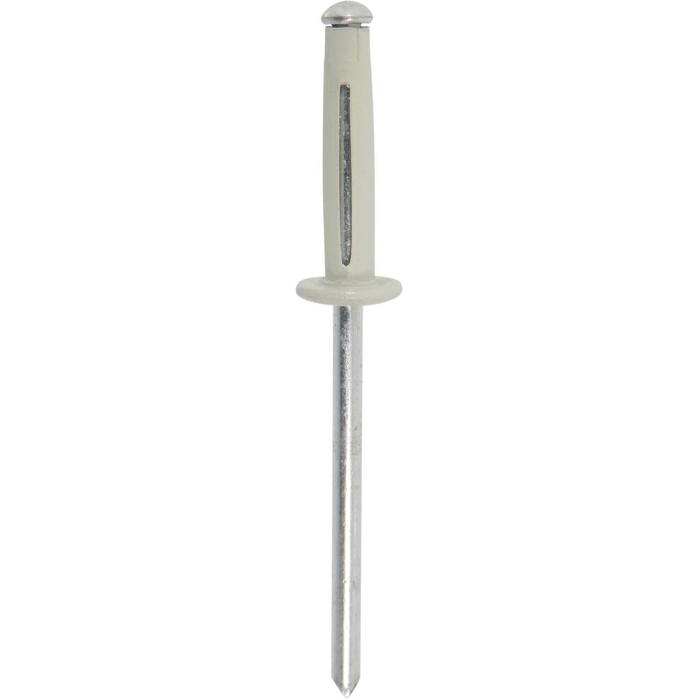 Rivet pétale spécial plaque d'immatriculation blanc 4x18mm - 250 - KLIPPER - 23915.250