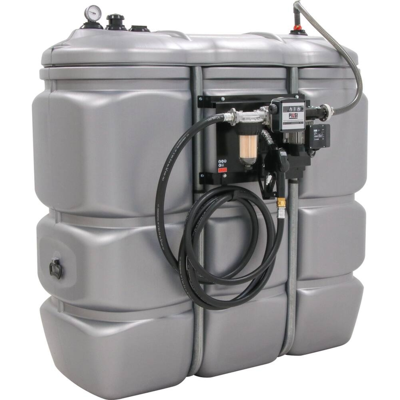 Cuve de stockage gasoil PEHD double paroi 1500L avec station murale de transfert gasoil 230V PIUSI - 24055