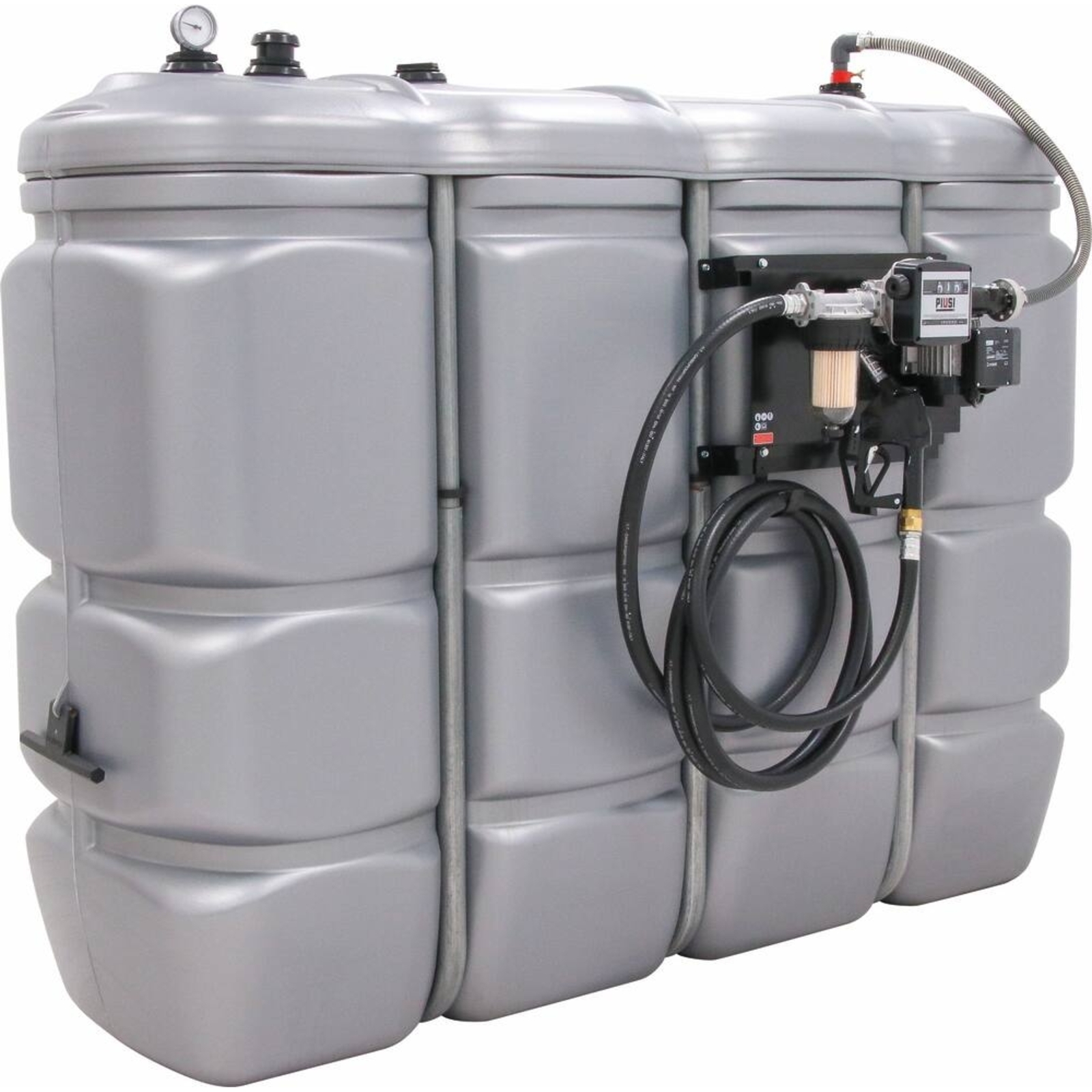 Cuve de stockage gasoil PEHD double paroi 2000L avec station murale de transfert gasoil 230V PIUSI - 24056