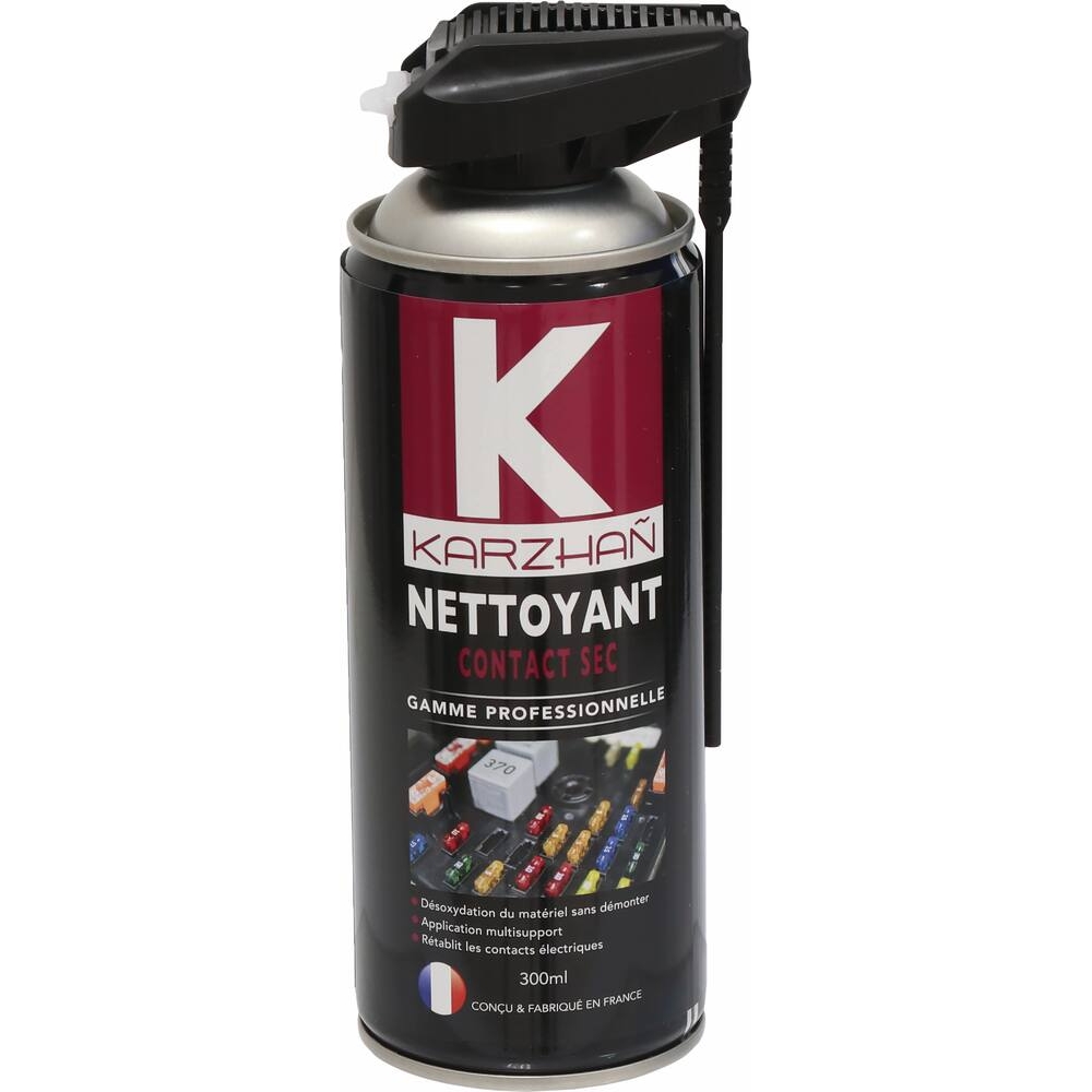 Nettoyant contact électrique avec tête 2 jets - aérosol 300ml KARZHAN - 24582