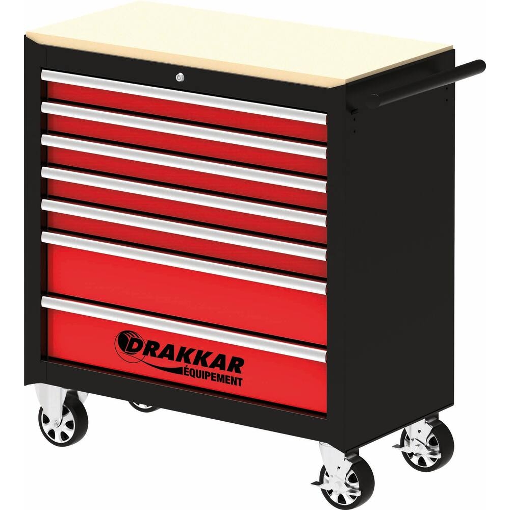 Servante d'atelier XXL 7 tiroirs composée de 177 outils - modules finition carbone DRAKKAR TOOLS - 25101