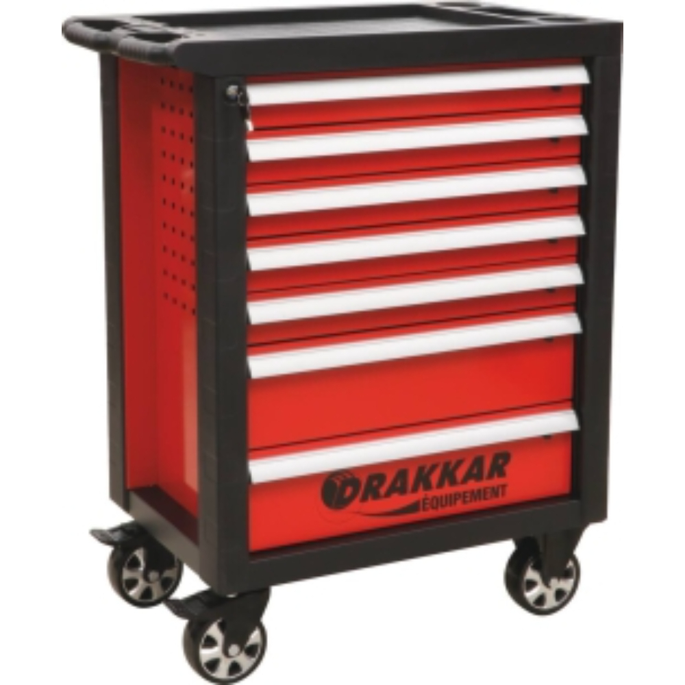 SERVANTE 7 TIROIRS 09217 + 4 TIROIRS MODULES METAL - 187 OUTILS - DRAKKAR TOOLS - 25114