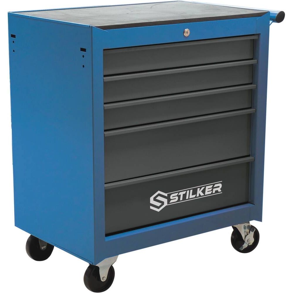 Servante d'atelier 5 tiroirs compos&eacute;e de 153 outils - modules mousses STILKER - 25130