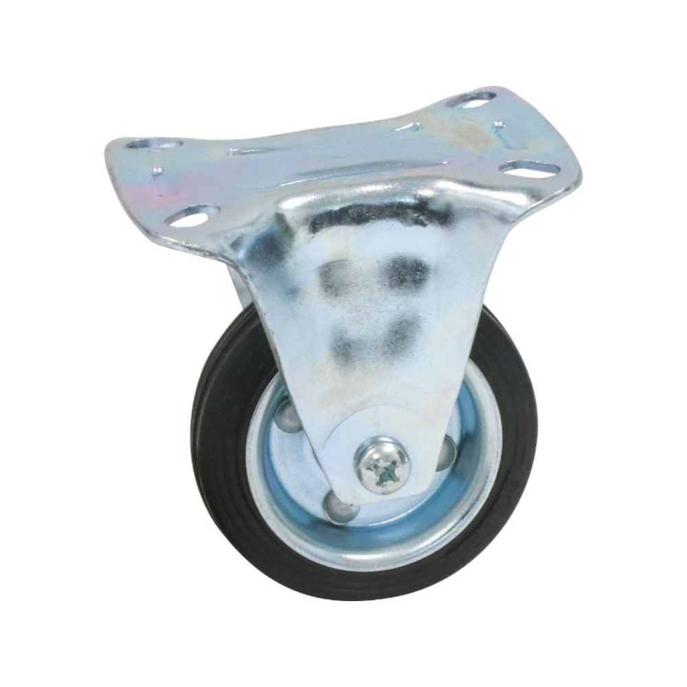 Roulette fixe chape zinguee bandage caoutchouc d.250 250kg - 26405